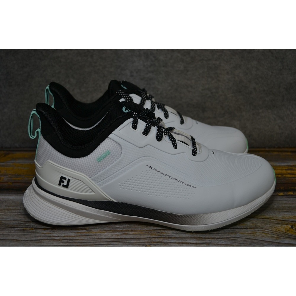 FootJoy Pro/SL Golf Shoes Mens 7.5 W White Low Top Spikeless Sneakers Wide 56950